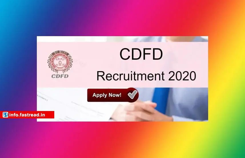 CDFD Hyderabad Senior Research Form 2020