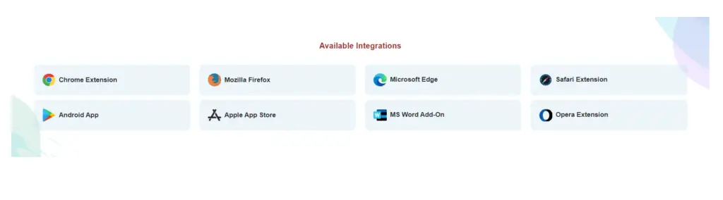 Paraphrasingtool.ai Integrations