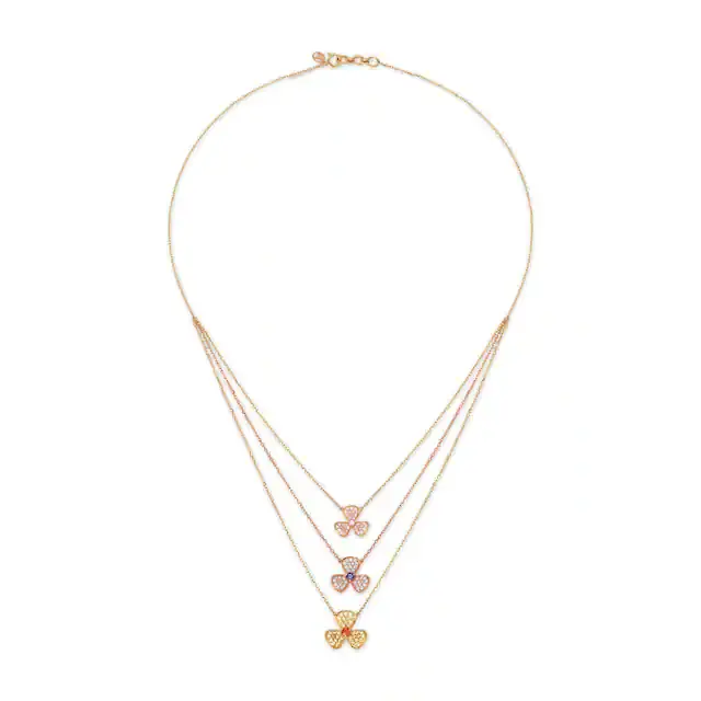 Three-layered Gold Necklace