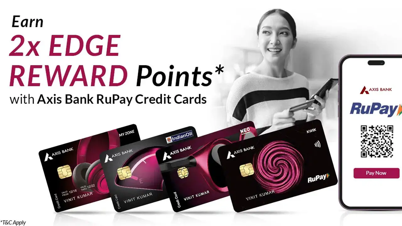 Get 2X EDGE Reward Points With Axis Bank RuPay Credit Cards